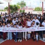 Inaugura Mara Lezama nuevo domo en primaria ‘Amado Nervo’ de Cancún
