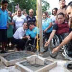 Coloca Ana Paty Peralta la primera piedra del gimnasio inclusivo en el ‘Toro Valenzuela’