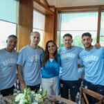 Visita Mara Lezama a la selección uruguaya en su campamento de la Riviera Maya