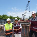 Recorre Mara Lezama reconstrucción del puente de Subteniente López