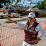 Supervisa Mara Lezama Distribuidor Vial Kukulcán, obra que registra casi 30% de avance