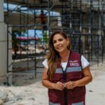 Constata Mara Lezama avance del distribuidor vial Kukulcán; registra 70% de adelanto