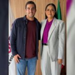 Importante encuentro de Gino Segura con Ariadna Montiel, presidenta de Morena
